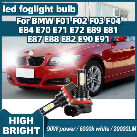 High Power Car LED Fog Light 6000K White Auto Front Fog Lamp For BMW F01 F02 F03 F04 E84 E70 E71 E72