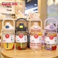 2 litre water bottle ✣♘Xile tritan water cup large capacity men s and women high-looking straw portable sports summer kettle