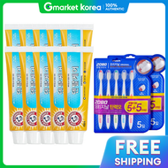 Arm & Hammer | ยาสีฟันอาร์เอ็ม แฮมเมอร์ ออริจินัล 150 กรัม x10 แปรงสีฟัน AG2080 10 ชิ้น