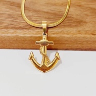 Gold Anchor Necklace for Men