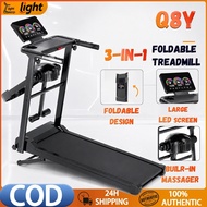 Q8Y Pro Treadmill 18KM/h 5.0HP Can Auto Incline 30° Muatan 500KG  Foldable Home Gym Equipment Blueto
