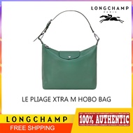 New Arrivals Longchamp Women Bags Shoulder bags Le Pliage Xtra M Hobo bag Sage- Leather