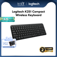 Logitech K251 Compact Wireless Keyboard (Graphite)