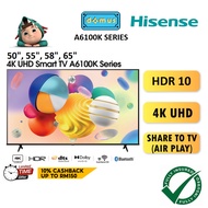 Hisense 50 55 58 65 Inch 4K Smart TV UHD 50" 55" 58" 65" LED TV Murah Television 电视机 電視機 A6100K Replace A6100G