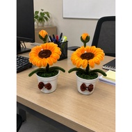 Ready Stockmatahari/flower pot /gift/handmade/Finished Chenill | Fuzzy Wire Flower |Valentine Mother