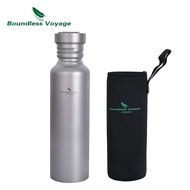 Boundless Voyage Titanium Water Bottle With Titanium Lid Outdoor Camping Cycling Hiking Tableware Dr