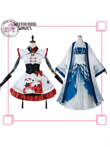 Chun Shorekeeper Hot Sale Cosplay Costume Wuthering Waves Carnival Uniform Wig Anime Halloween Game 
