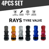 4pcs Rays Aluminium Tyre Valve 40mm