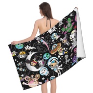 Tokidoki Bath Towel Microfiber Cartoon Beach Towel Highly Absorbent Body Towel, Swimming Pool Travel Gift