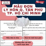 Tan Phu District divorce application form + Latest application drafting guide