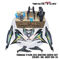 YAMAHA Y15 Y15ZR V2 SPECIAL CUSTOM COLOR BARU BODY COVER SET GREY MX KING KELABU SIAP BRACKET NUMBER