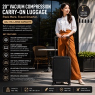 20" Built-in Vacuum Compression Carry-On Luggage (KLT250318BK)