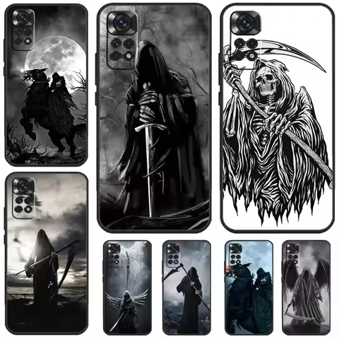 Death Grim Reaper Skull Case For Xiaomi Redmi Note 12 9 10 11 13 Pro Plus 9S 10S 11S 12S Redmi 12 10