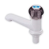 JOPEX 15mm PVC Basin Pillar Tap Round Black Handle (PT05CW)