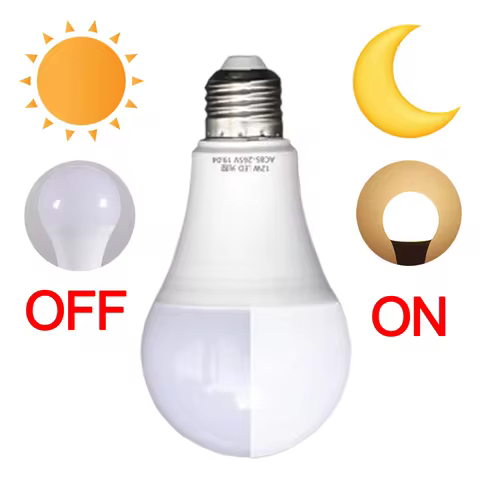 LED Bulb E27 5W 7W 9W 12W Dusk to Dawn Light Bulb 85-265V Security Light Automatic Light Sensor Outd