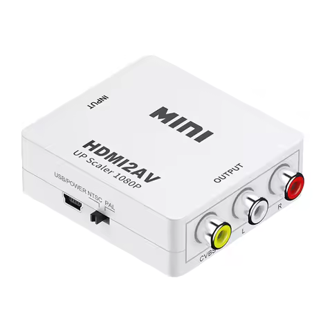 RCA To HDMI Converter with USB Cable 1080P AV To HDMI Adapter AV2HDMI AV/CVSB To HDMI-compatible AV 