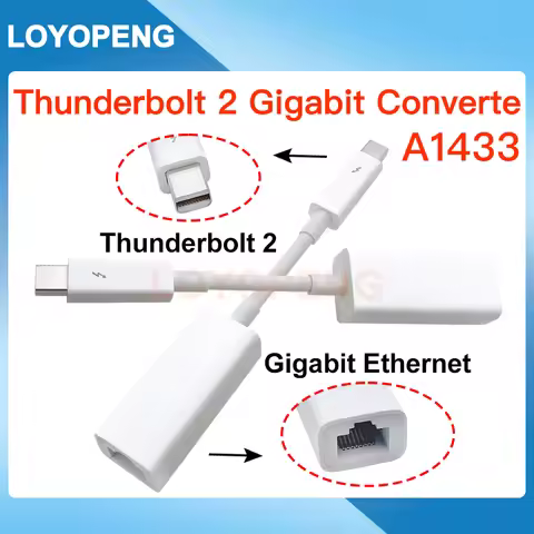 A1433 Thunderbolt 2 Gigabit Ethernet Converter Port For MacBook Pro iMac RJ45 Wire Converter