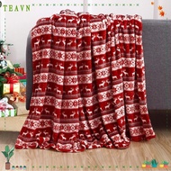 AEBYDEH Sofa Blanket, Flannel Washable Cosy Snuggle Blanket,  Winter Warm Elk Snowflake Soft Christm