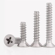 304 Stainless Steel Countersunk Flat Tail Self Tapping Screw Cross Flat Head Small Screw M2.3 M2.5 M2.6 M3 M3.5 M4