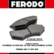 FERODO FRONT BRAKE PAD  Atos MX 1.0 02'-05',Hyundai Atos Prima MX 1.1 03'-05'