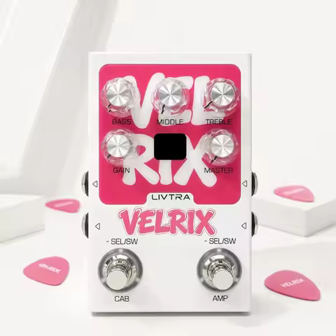 LIVTRA VELRIX Amp IR Pedal, 9 Preamp+9 Cabinet Sims, NAM/IR Loader, USB Audio Interface, FX Loop for
