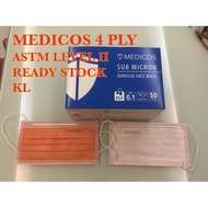 [READY STOCK SHIP IN 24HRS] 100% Genuine Medicos Surgical 4ply Face Mask 50’s With Box 4 ply