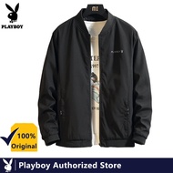 PLAYBOY Brand Jacket Mens Zipper Casual Solid Color Lightweight Jacket Mens Jacket Slim High Quality