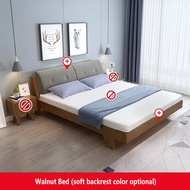 Simple solid wood bed modern minimalist rental house 1m single bed household bedroom rental room mas