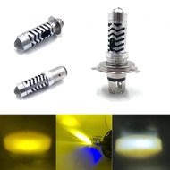 Motorcycle Headlight T19/H4/B35 LED Lights Bulb With Blue Parklight Universal