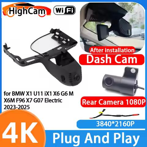 HighCam for BMW X1 U11 iX1 X6 G6 M X6M F96 X7 G07 Electric 2023-2025 4K Wifi Car DVR Video Recorder 
