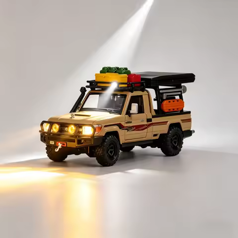 1:32 Land Cruiser LC79 Single Cab Off Road Pickup Truck Alloy Metal Diecast Model Car Computer Deskt