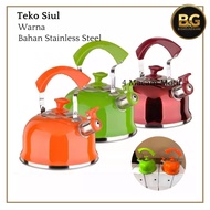 BG - Whistle Teapot Sound Teapot/ Stainless Steel Kettle/ 3 Liter 4 Liter Random Color Anti-Rust Ant