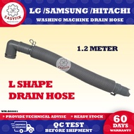 (1.2m , L Shape) LG / SAMSUNG Washing Machine Outlet Drain Hose / Paip Keluar Air Mesin Basuh PAIP AIR