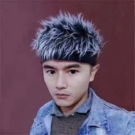 Men's wig hat cosplay anime gojo Wig/ Gojo Satoru Hair Hat Cosplay Hat Viral Fur Hat/