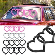 SELINYA Trunk Tail Label Badge, ABS Plastics Heart-shaped Love Heart Logo Rear, Modified Love Tail L