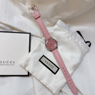 二手正品Gucci G-Timeless系列粉色貝殼石英錶 Gucci錶 Gucci手錶