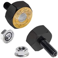 Hex Head Vivid Black Billet Aluminum Universal Motorcycle License Plate Frame Fastener Tag Bolt Kit 