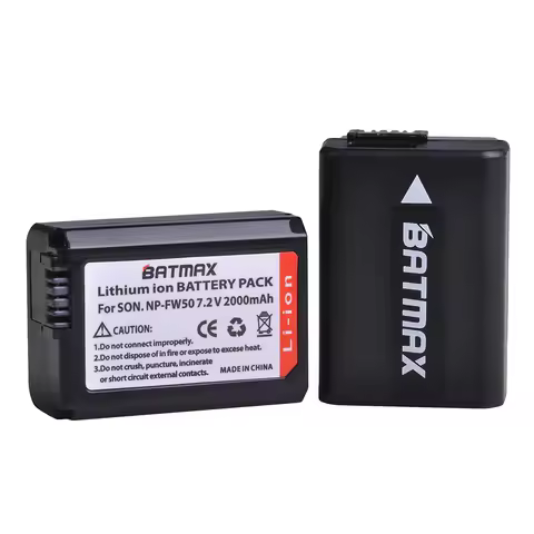 Batmax NP-FW50 NPFW50 Battery for Sony Alpha 7 7R II 7S a7S a7R II a5000 a6000 NEX-7 SLT-A37 DSC-RX1
