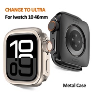 Titanium Color Screen Protector For IWatch Series11 10 46mm Metal Case for IWATCH 10 46MM Change to 