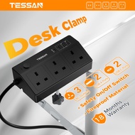 TESSAN Desk Clamp Multi Extension Plug with USB Type C Multi Plug Multifunctional Socket Adapter