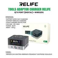 TOOLS ADAPTOR CHARGER RELIFE Q7 6 PORT DIGITAL + WIRELESS ADAPTOR CHARGER DIGITAL