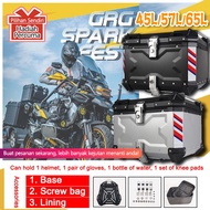 45/57/65L Aluminium Top Box Motorcycle luggage Motorcycle Storage Box Large Capacity For NMAX NVX XM