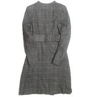 TOGA PULLA 2018 秋冬 日本製造 羊毛格紋洋裝 TP82-FH214 36碼 灰色長袖洋裝上衣 [二手] [TOGA PULLA]