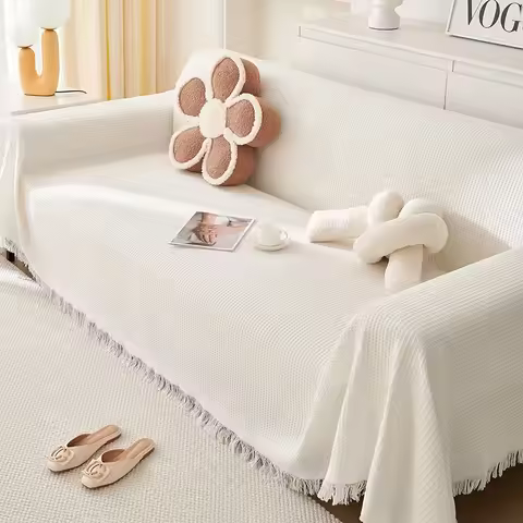 Sofa Towel Full Cover Ins Style Cotton Yarn Camping Blanket Sofa Cushion All-season All-inclusive Li
