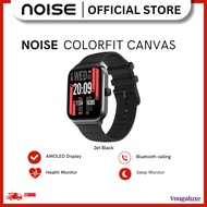 Noise ColorFit Canvas Jet Black Smartwatch 1.96'' Display, BT Calling, Heart Rate SpO2 Sensor/7-Day 