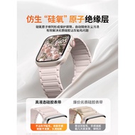 适用iwatch11手表表带新款苹果s11磁吸表带applewatchs10软硅胶腕带s9女款s8运动高级装甲表链20260421
