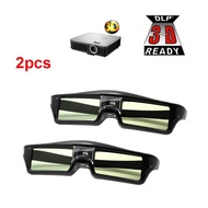 2Pcs 3D Active Shutter Glasses DLP-LINK 3D Glasses For Xgimi Z4X/H1/Z5 Optoma Sharp LG Suitable Fo Acer H5360 Jmgo Benq W1070 Projectors