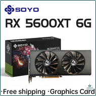 SOYO Radeon RX5600XT การ์ดจอ6G AMD,Op042 GDDR6 192Bit หน่วยความจำ PCIE4.0x16 DP สำหรับเดสก์ทอปคอมพิว