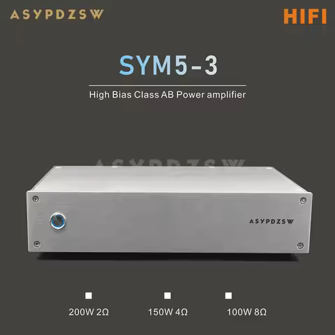 ASYPDZSW HIFI SYM5-3 High Bias Class AB Power amplifier Base on Symasym5-3 Amplifier 100W 8ohm