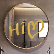 New~hi Love Heart Sticker ins Nordic Style Bedroom Room Wall Bathroom Mirror Glass Sticker Decoration Decoration Wall Sticker